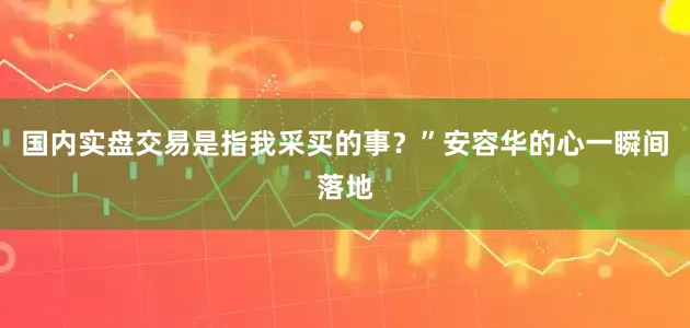 国内实盘交易是指我采买的事？”安容华的心一瞬间落地